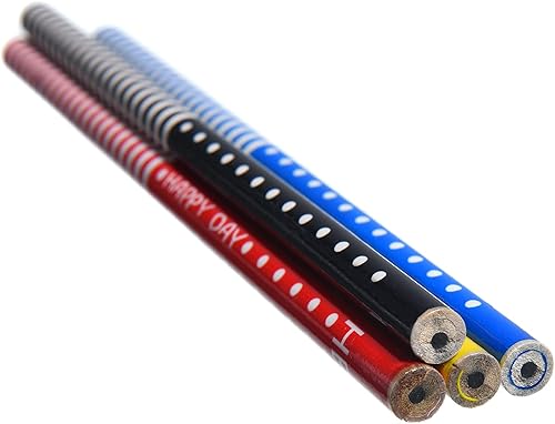 Miniatura 4 de 28 lápices divertidos y lindos para niños, rayas coloridas con borradores de animales frutales surtidos, para escuela, oficina, aula, suministros