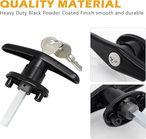 Vista 11 de Tapa de camioneta con cierre de carcasa de cámper, mango en T con 2 llaves para la mayoría de marcas de tapas de camiones, toppers, cubiertas