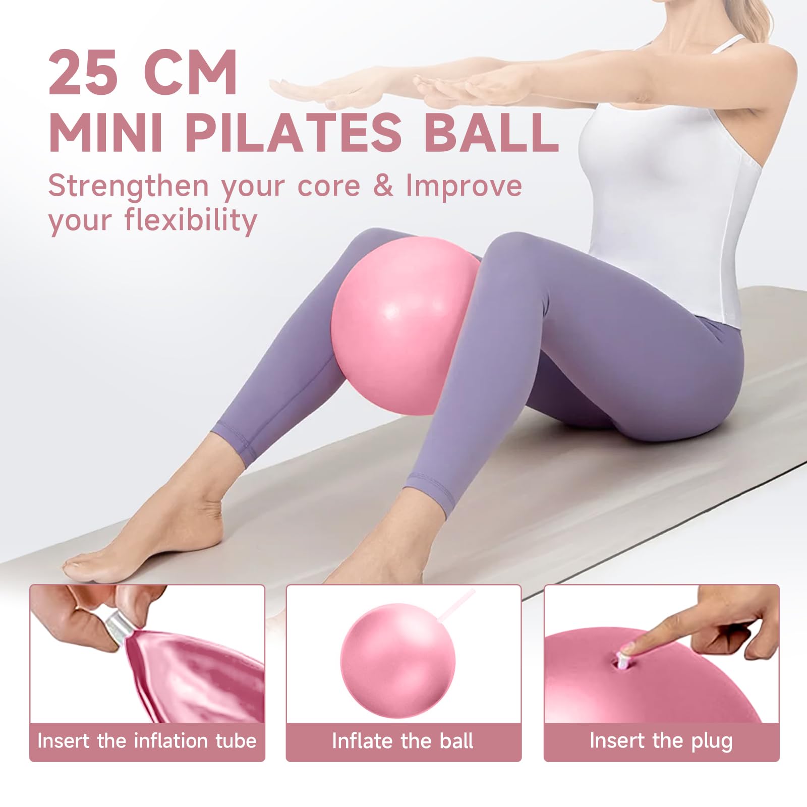 Barre Pilates, ensemble de fitness barre Pilates avec bande de