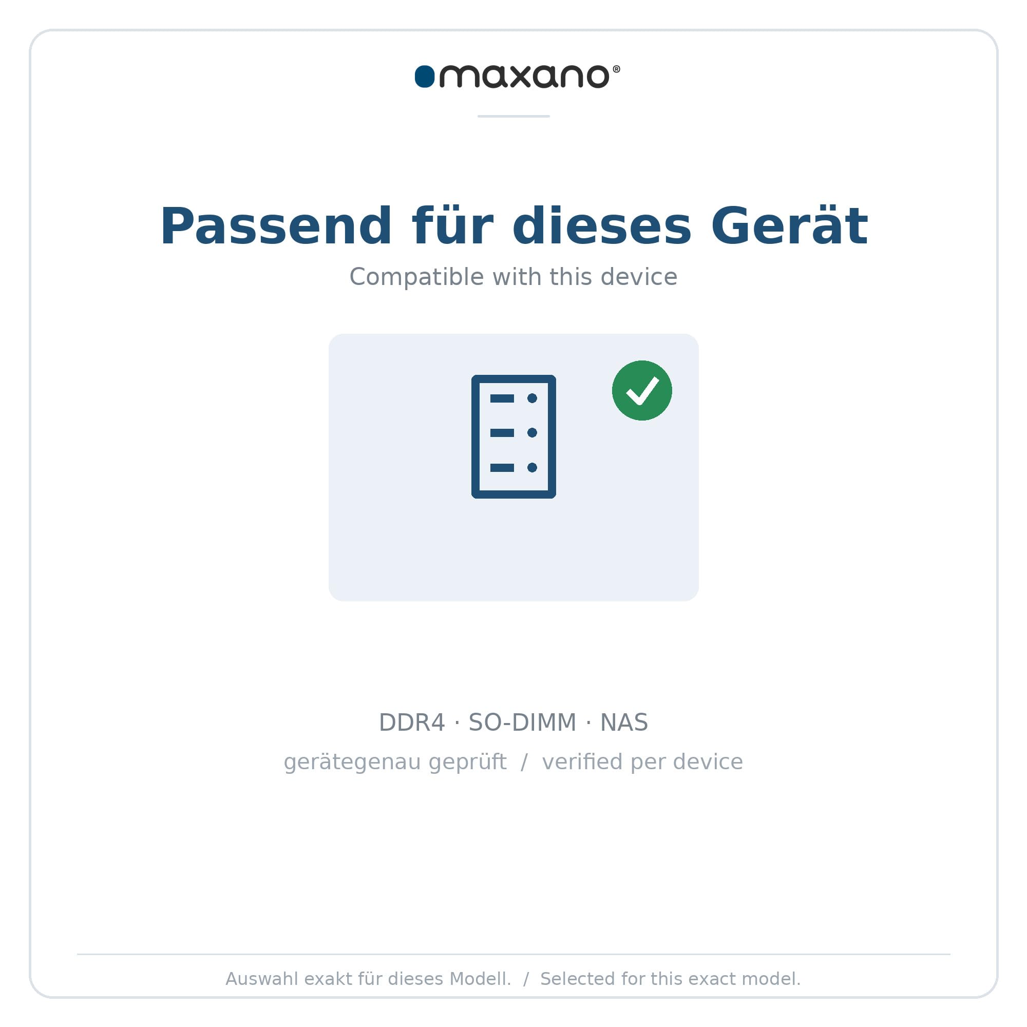 Maxano 32GB Kit (2x16GB) RAM kompatibel mit Synology DS925+ (DDR4 PC4-21300, SO-DIMM, ECC)