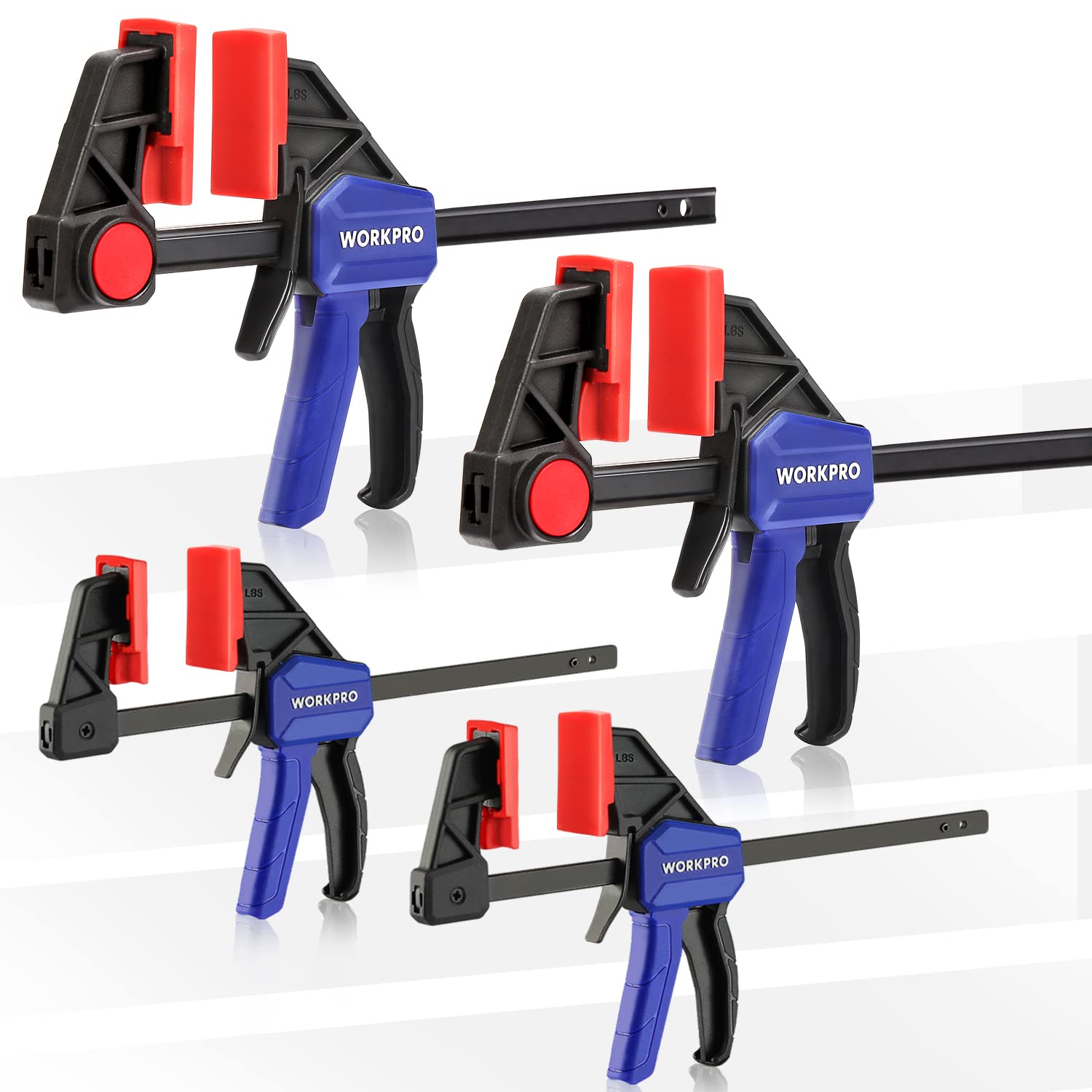 WORKPRO Mini Bar Clamps for Woodworking, 6