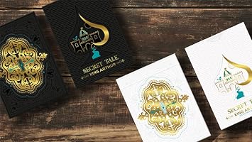 أوراق لعب الملك آرثر من Dutch Card House Secret Tale، إصدارات Black Knight & White Knight، مجموعة فاخرة مخصصة مع موضوع أسطورة الملك آرثر