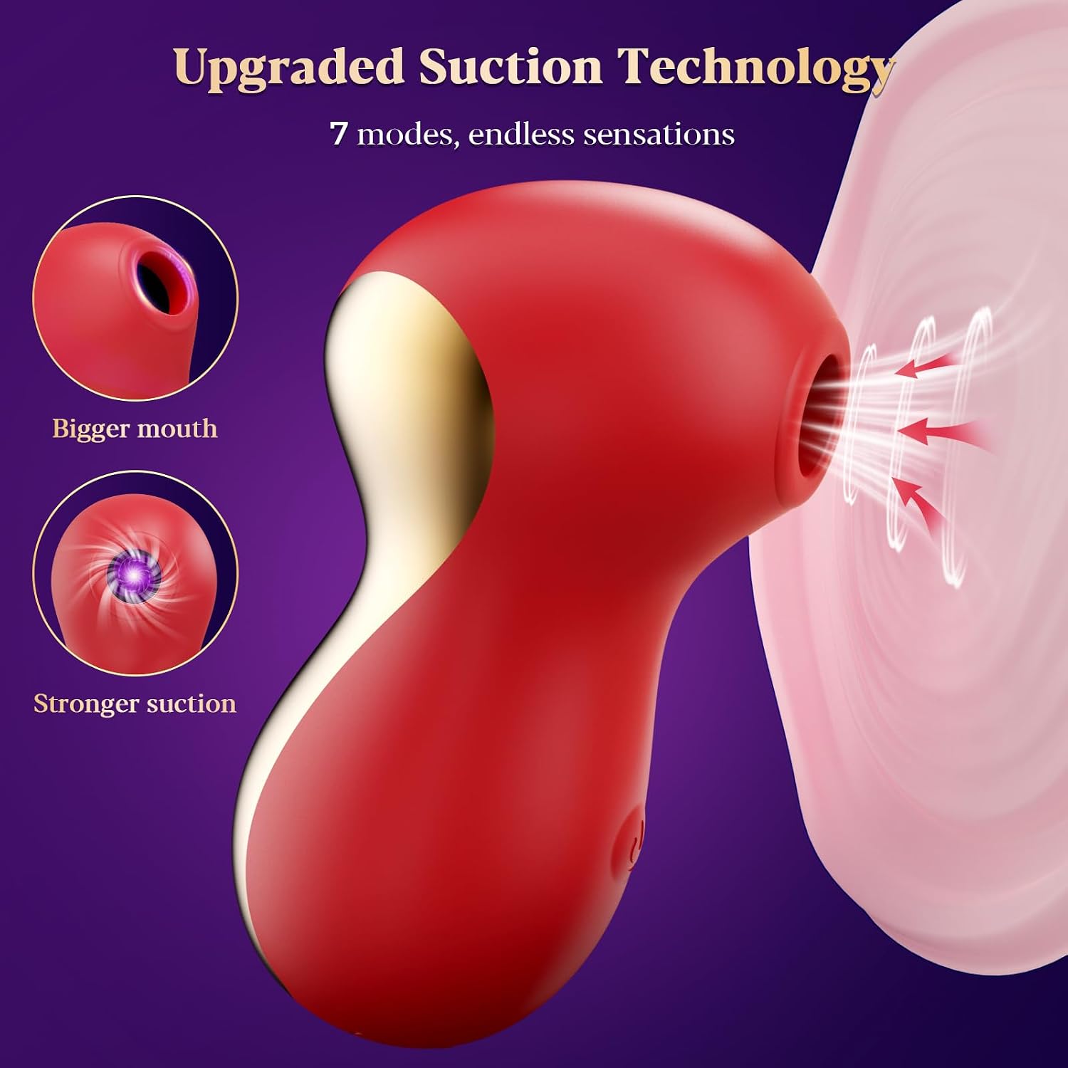 Sucking Vibrator Adult Sex Toys for Women - Clitoral Stimulator with 7 Suction Modes, Waterproof Adult Toys for Female Pleasure, Rose Sucking Toy & Nipple Sucker for Couples