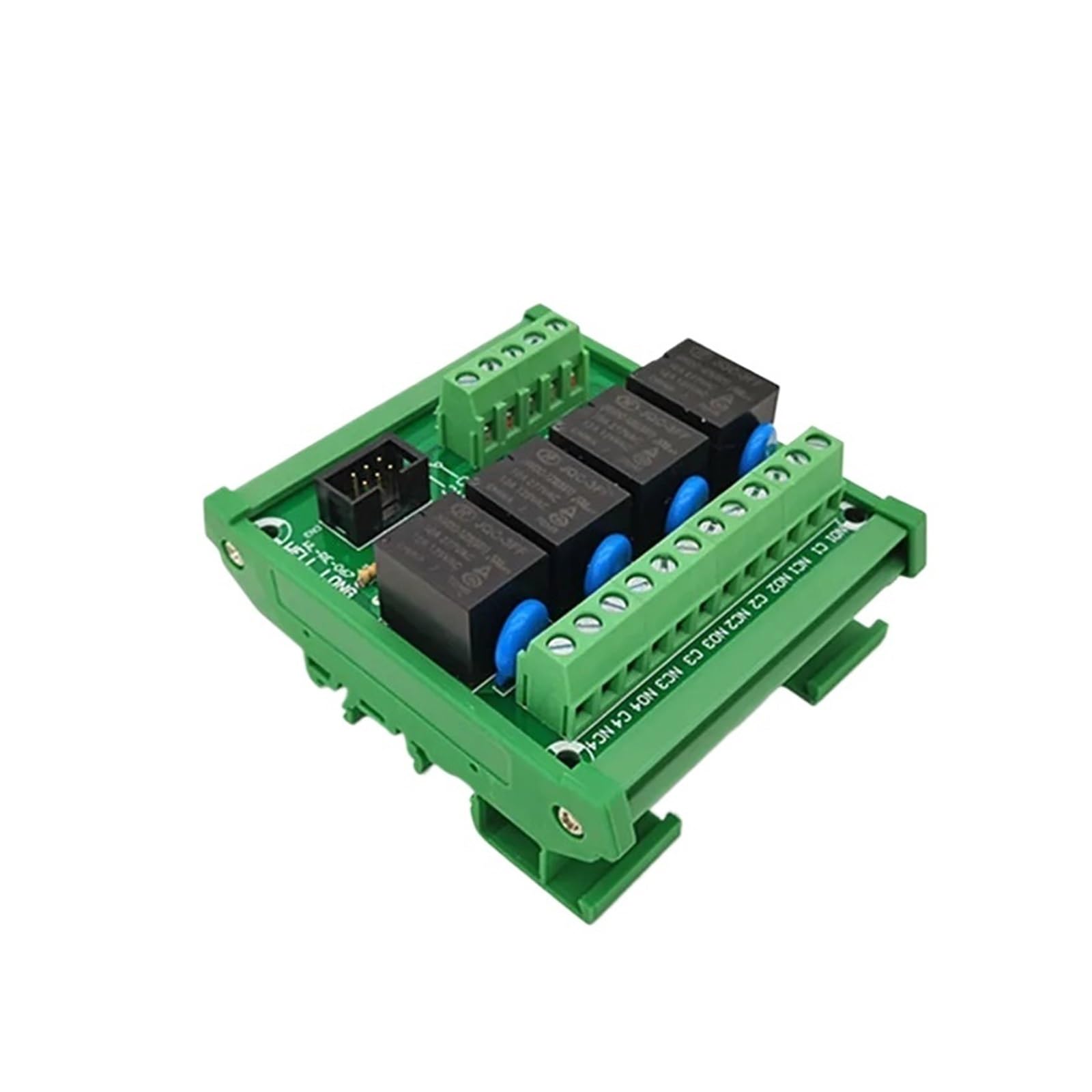 Modulo relè PLC Modulo interfaccia relè di potenza 5V 15A tipo PNP a 4 canali con montaggio su guida DIN, HF JQC-3FF-5V-1ZS