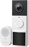Tapo TP-Link D210 Video Doorbell Battery (Video Doorbell), Doorbell with Camera, 2K 3MP, Colour Night Vision, Two-Way Audio, 6400 mAh Non-Removable Battery, AI Detection, with Chime - 1