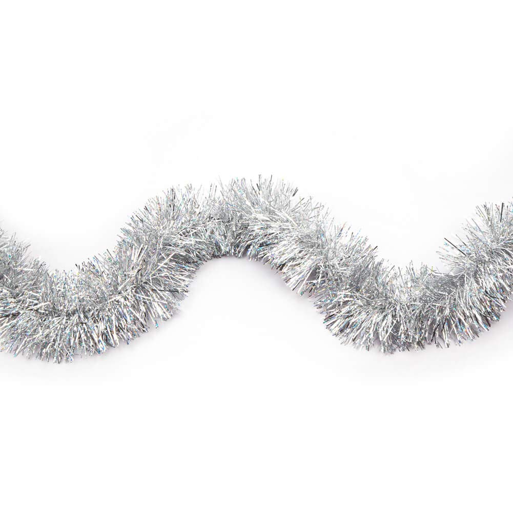 DECORA - Guirnalda De Oropel Plateado De 33 Pies, Guirnalda De Oropel Metálico Colgante Para árbol De Navidad, Decoración Para El Hogar Y Fiestas De Navidad