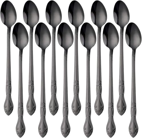 Miniatura 430 de Juego de 12 cucharas de café, mini cucharas de café, cucharas de espresso de acero inoxidable, cucharas pequeñas para postre, té, aperitivo, 4.6