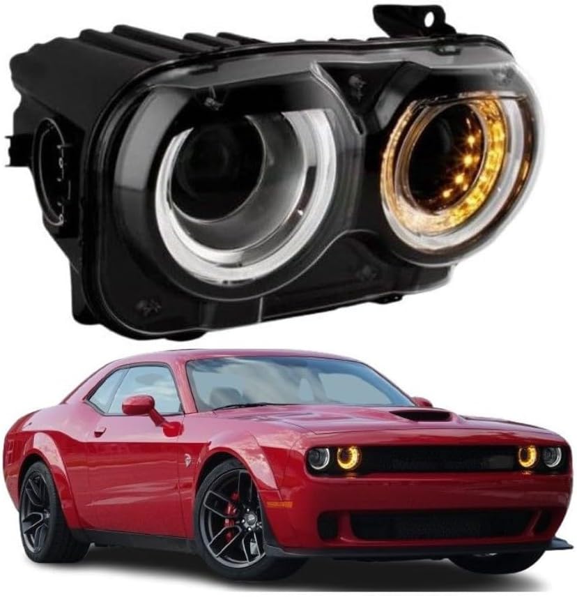 Headlight Compatible with 2015-2023 Dodge Challenger Right Passenger Side