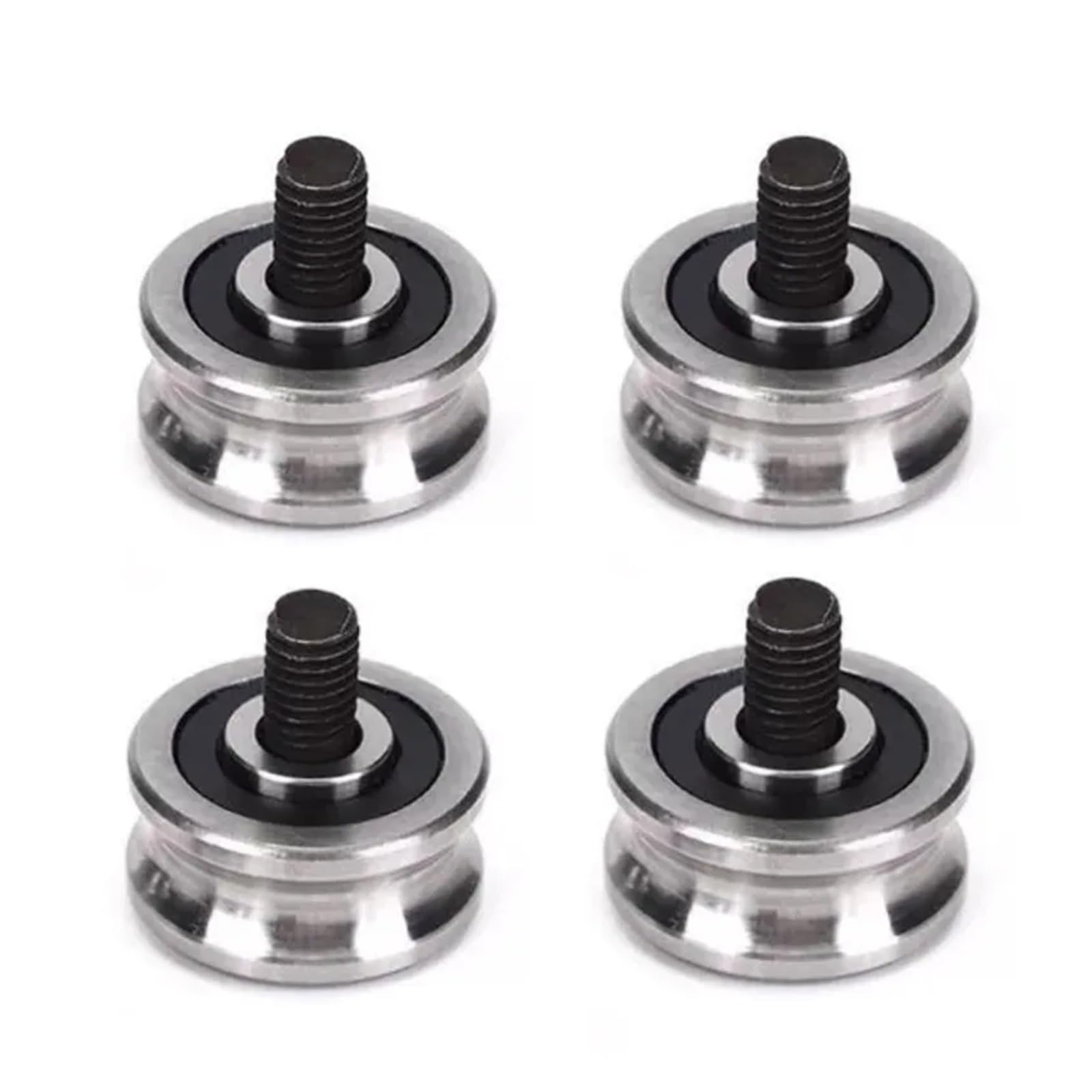 Paquete de 4 rodamientos de bolas de doble hilera de precisión en forma de U SG15 5X17X8MM con ranuras y tornillos SG15 SG15-M5-18(SG15-M5-18)