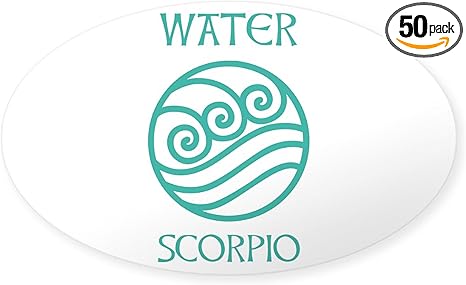 CafePress Water Sign Symbol Astrology Scorpio Sticker Sticker (Oval 50 pk)