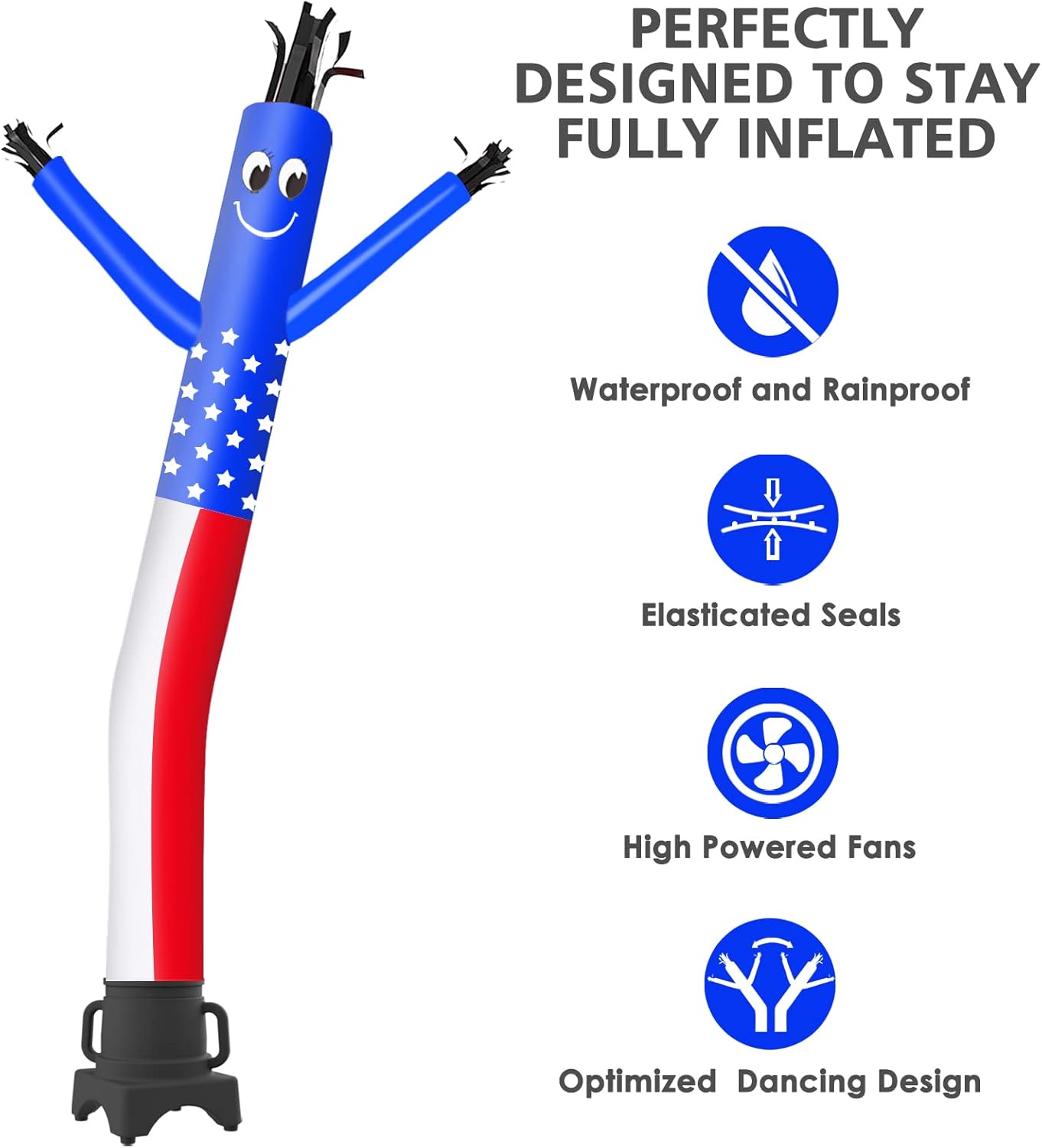 MOUNTO 8FT Fly Puppet Dancer with 1/3hp Blower Complete Set (USFLAG)