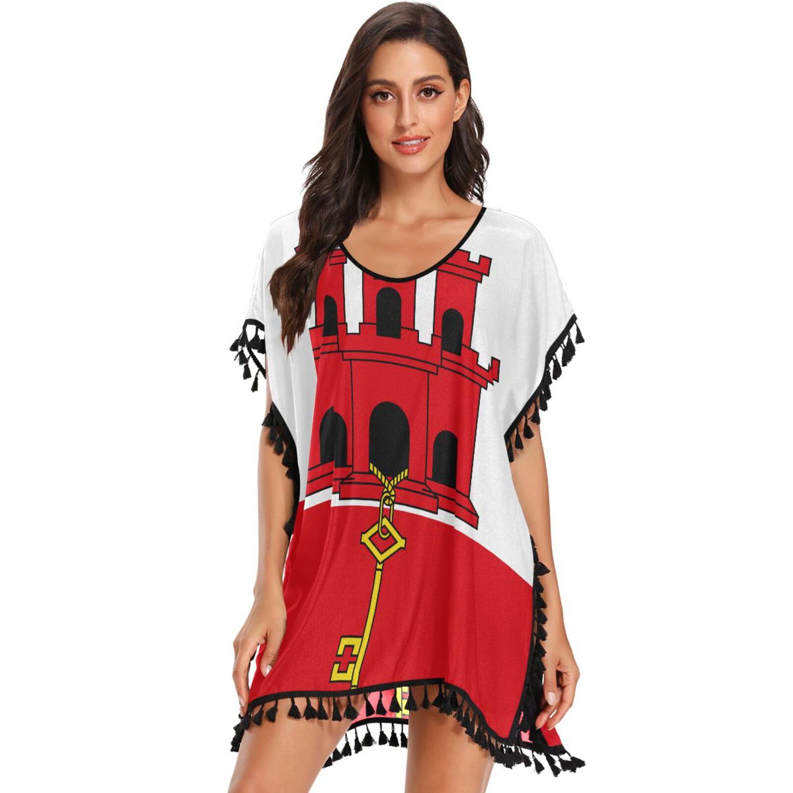 Bandera de Gibraltar traje de baño mujer vestido playa