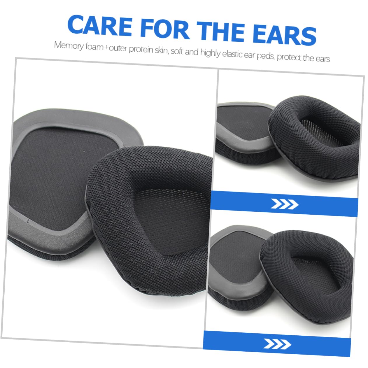 5 Paires Coussinets de Remplacement pour Casque de Mousse Compatible et Facile à Installer Noire