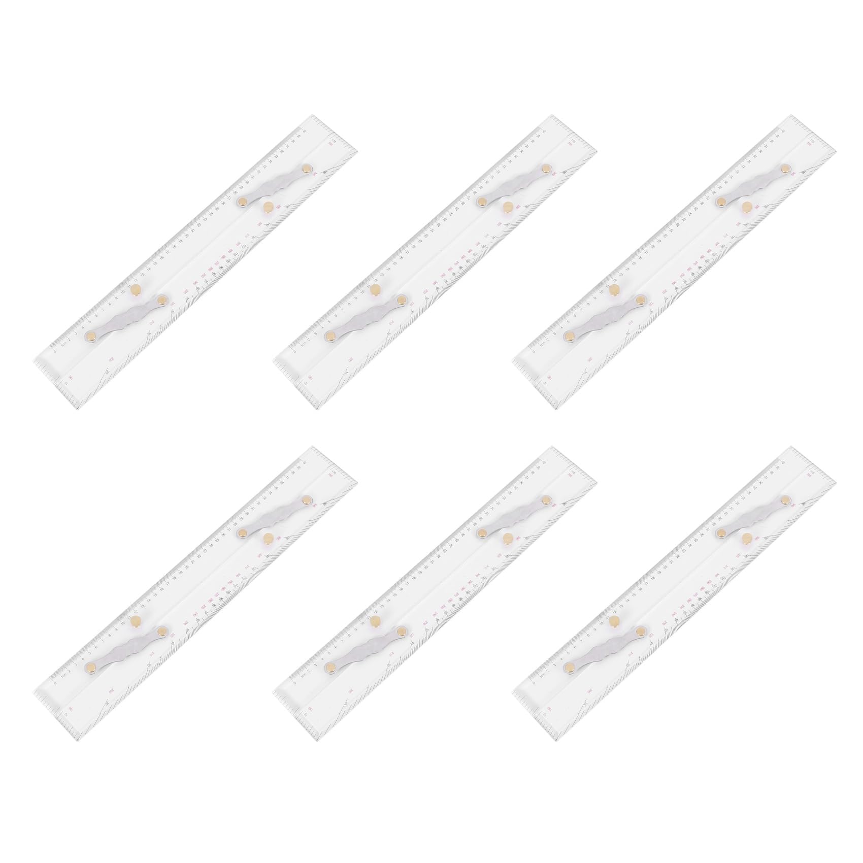 Lot de 6 règles marines parallèles - Règles parallèles - Points d'attribution - 450 mm