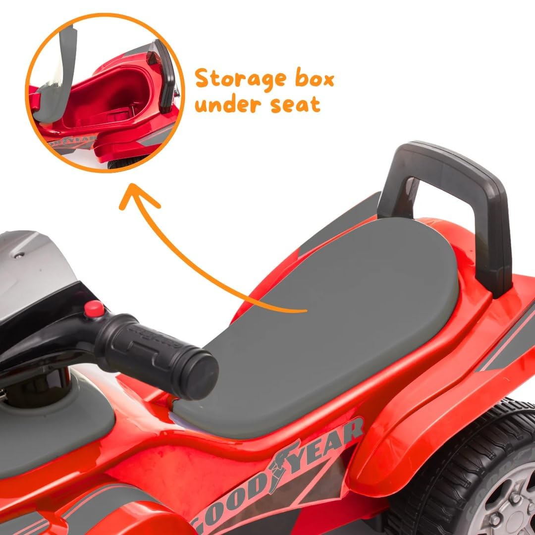Goodyear Goodyear Rutscher-ATV, 1-3 Jahre, mit Hupe, Geschenkidee, Rot