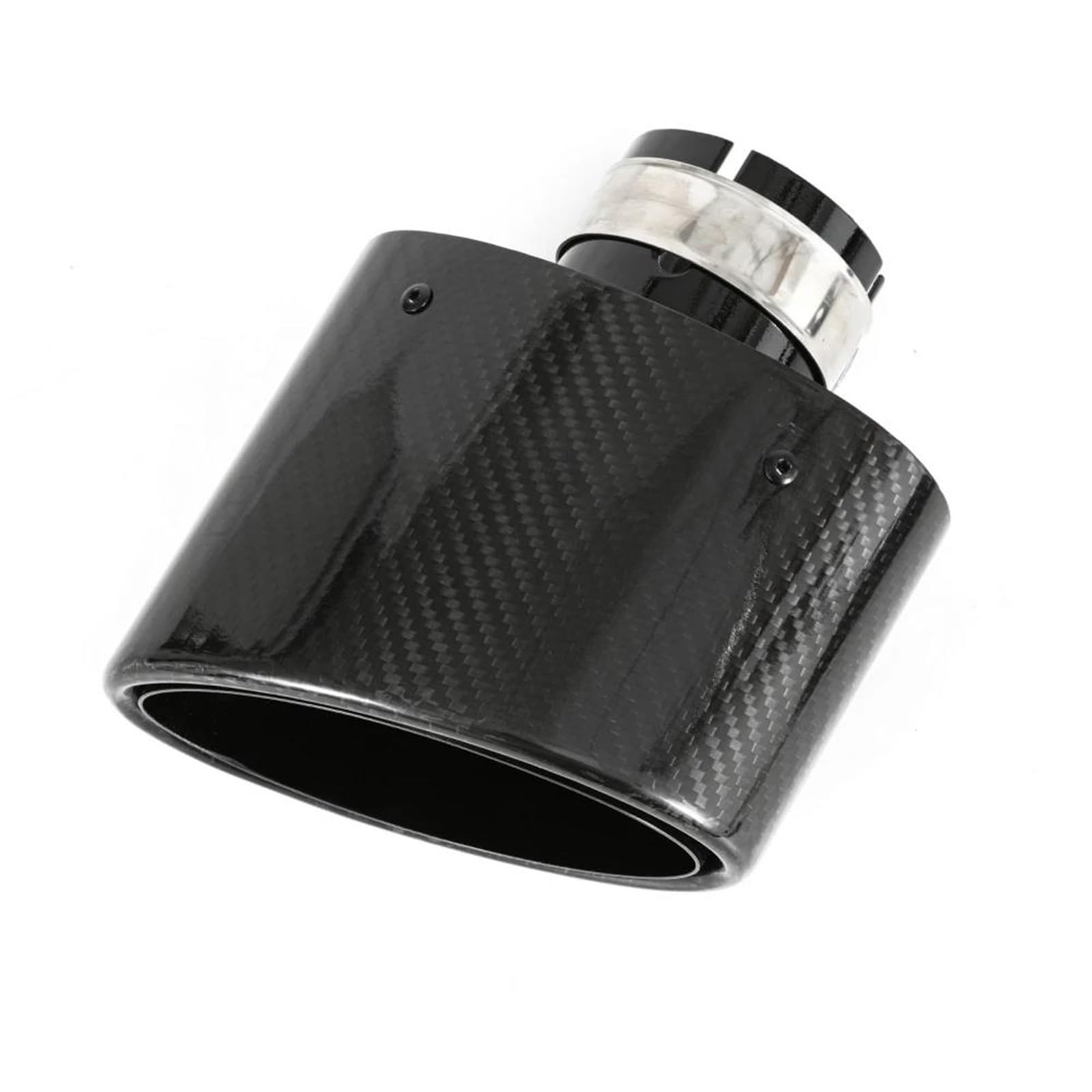 Embout d'échappement carbone noir 70mm pour personnalisation auto