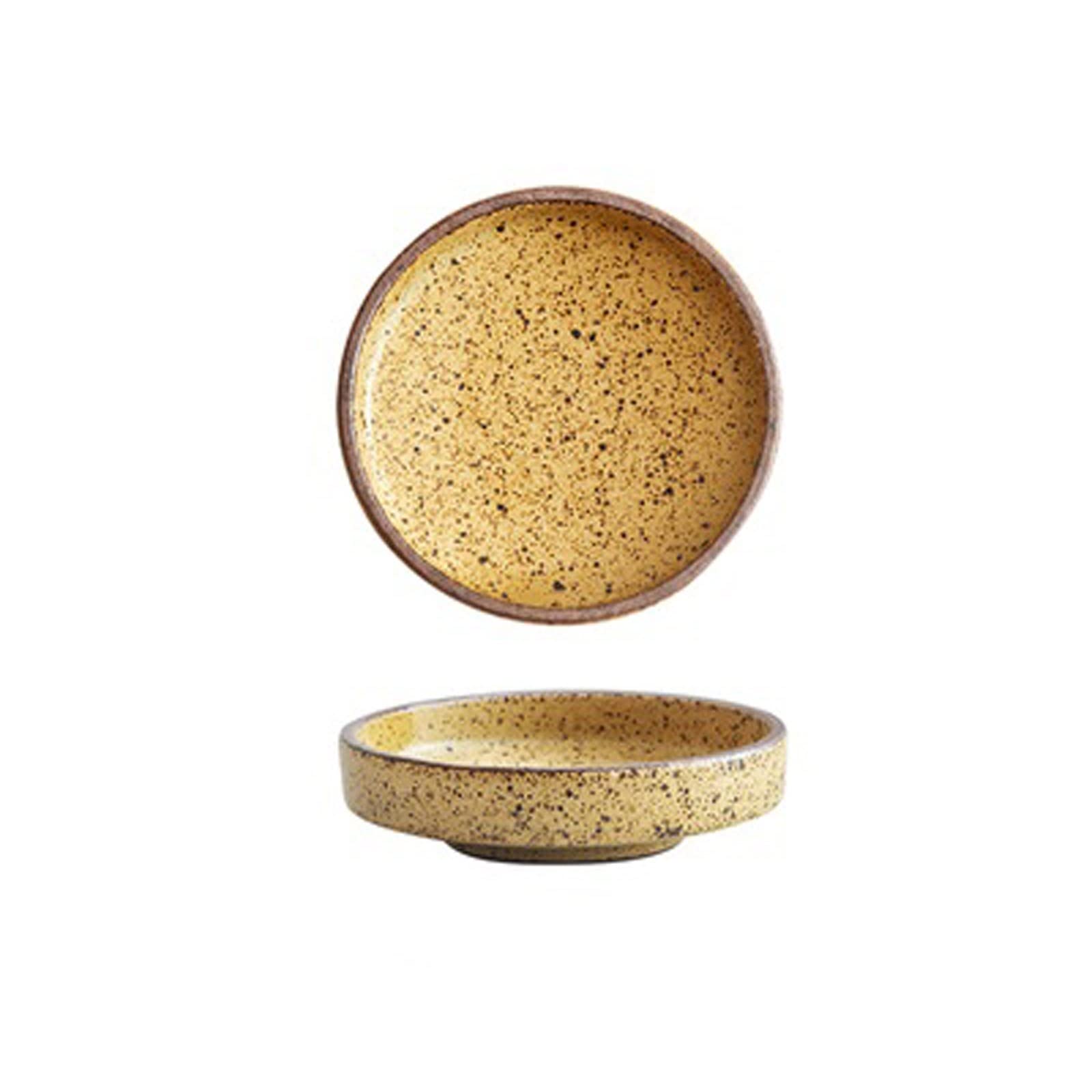Dip-Schalen, 1 Stück, Dip-Schale, Keramik, runde Soßenschale, kleine Gewürzschale, Großhandelsschale, Ton, Wasabi-Sojasoßenschale, Soßenschale (E, Einheitsgröße
