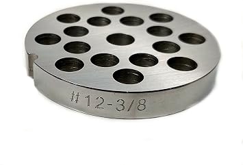 Food Service Knives #12 Meat Grinder Plate 3/8 in.