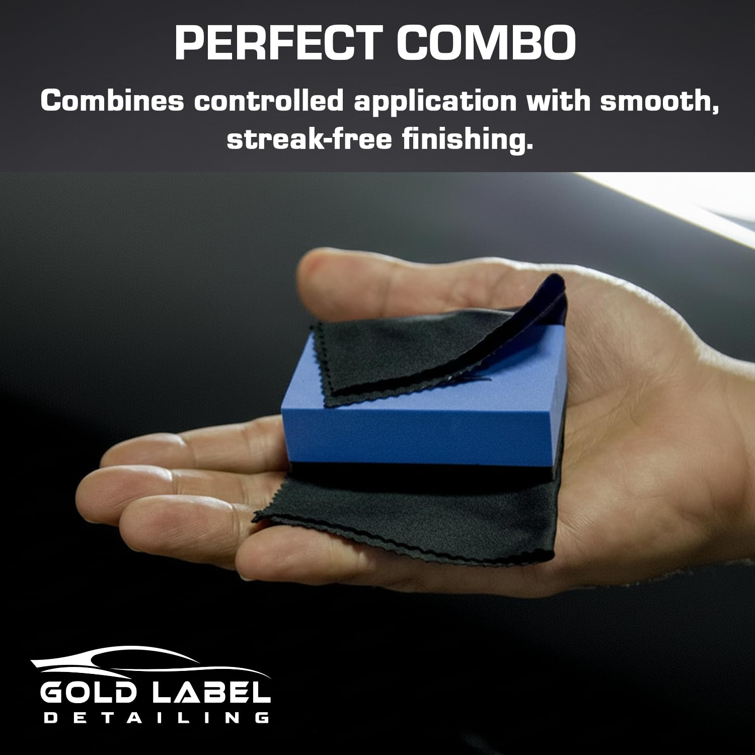 Sponge Applicator Kit 3 Pack with Microfiber Cloths | Perfect for Ceramic Coating, Nano Coating, Glass Coating, Tire Shine (3" Sponge Kit)