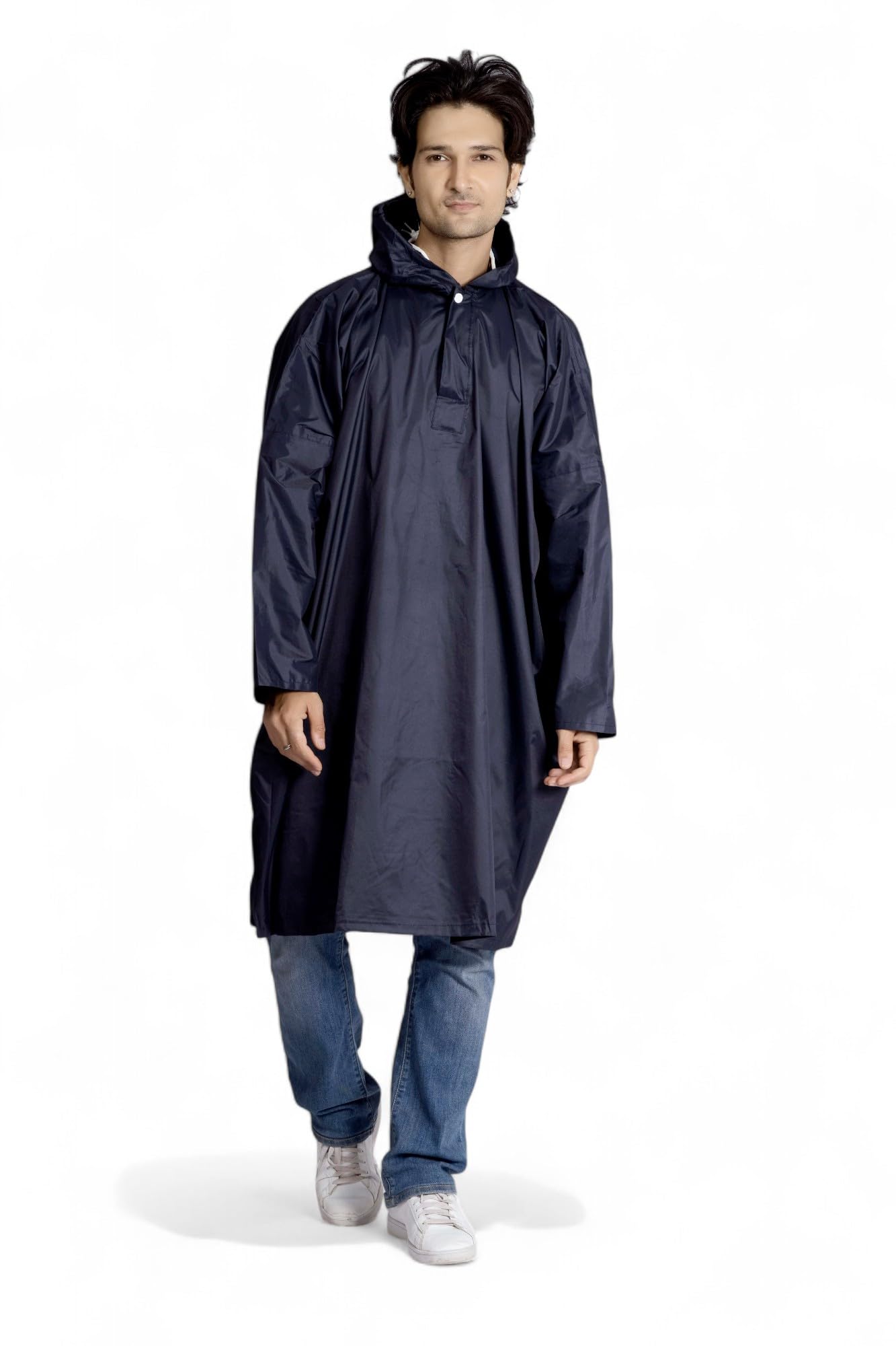 minister Rainwear PU Taping Rain Poncho for Men | Lightweight Waterproof Poncho for Bike & Daily Use | Full Coverage Rainwear-picture-58
