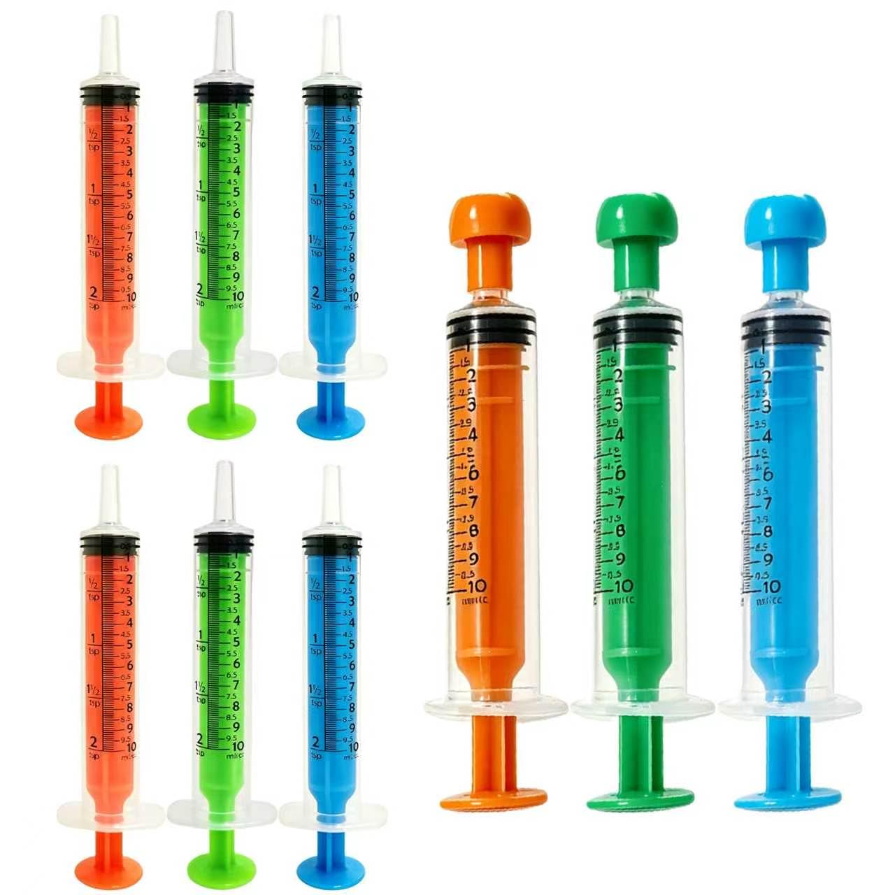 Plastic Syringes 9Pcs No Needle Syringe, 10ml Liquid Measuring Syringe