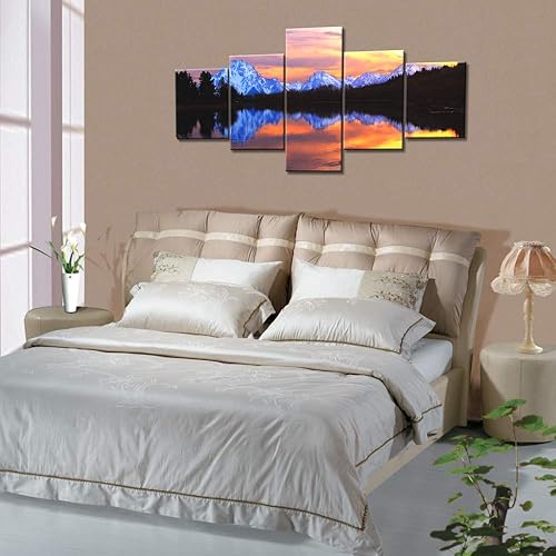 Vista 29 de Paisaje de 5 piezas pintura sobre lienzo