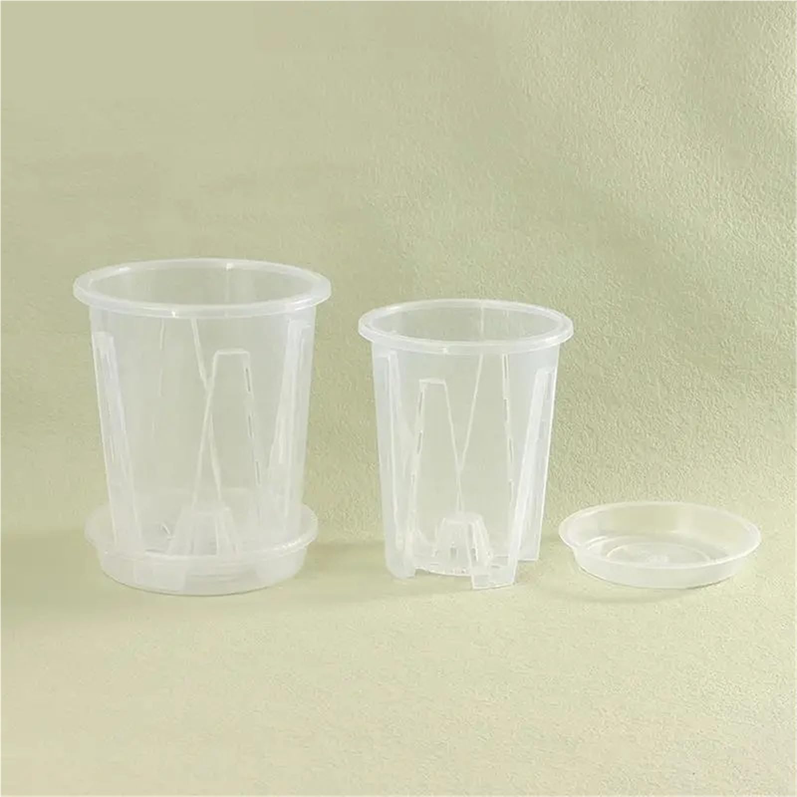 8-teiliger transparenter Blumentopf zur Wurzelkontrolle Für Garten
