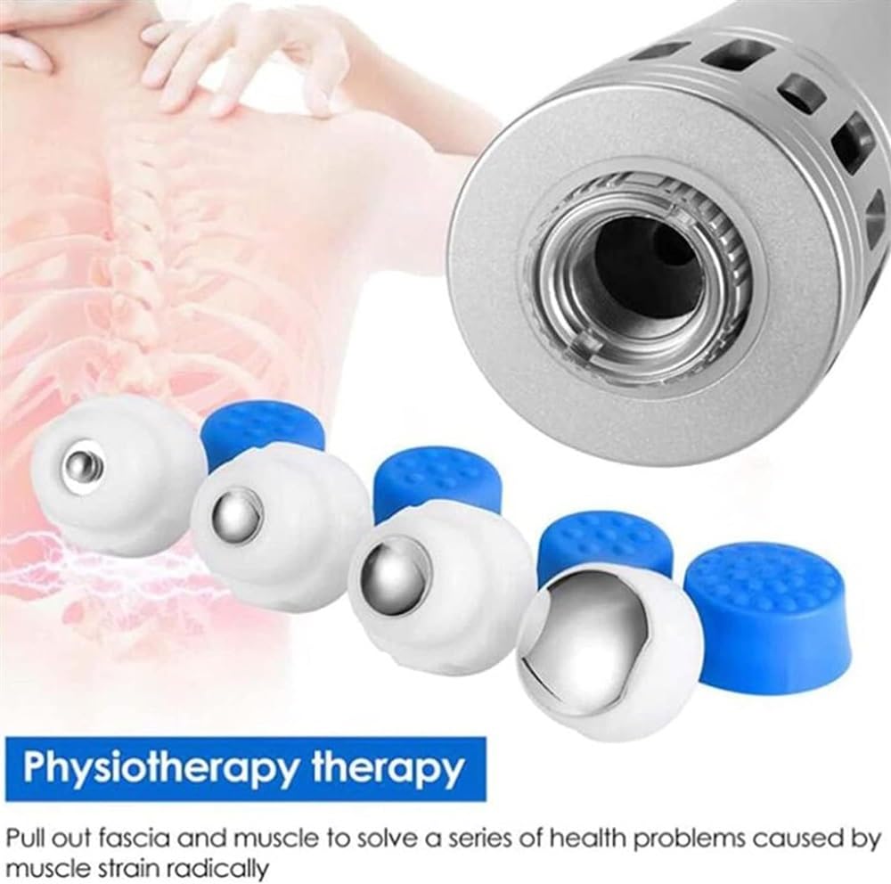 Dispositivo quiropráctico de rehabilitación, Dispositivo portátil de Terapia de Ondas de Choque extracorpóreas ED, con 7 Cabezales de Masaje, masajeador de Cuerpo Entero para Lesiones Deportivas, do