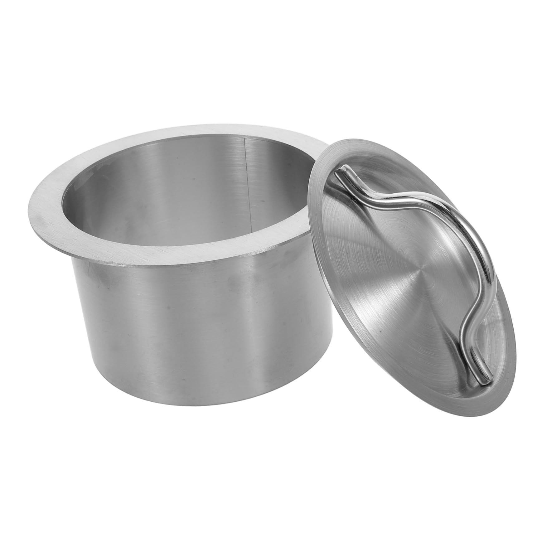 Couvercle de poubelle encastré de cuisine inox bouchon rond intégré pour plan de travail