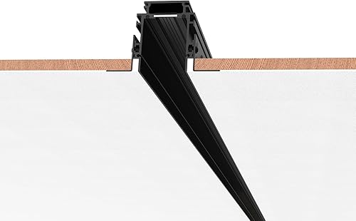 SCON Sistema de iluminación de riel magnético empotrado de 4 cables montado al ras para cabezal de luz de lámpara LED, sección de riel lineal de