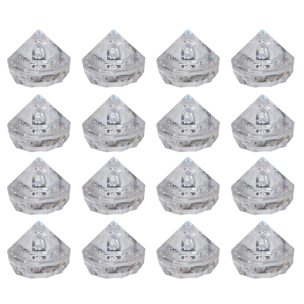ibasenice 12pcs Glowing Ice Cubes LED Ice Cube Light-up Diamond Party Supplies for Ktv Club Bar as Night Light Fake Party Accessories
