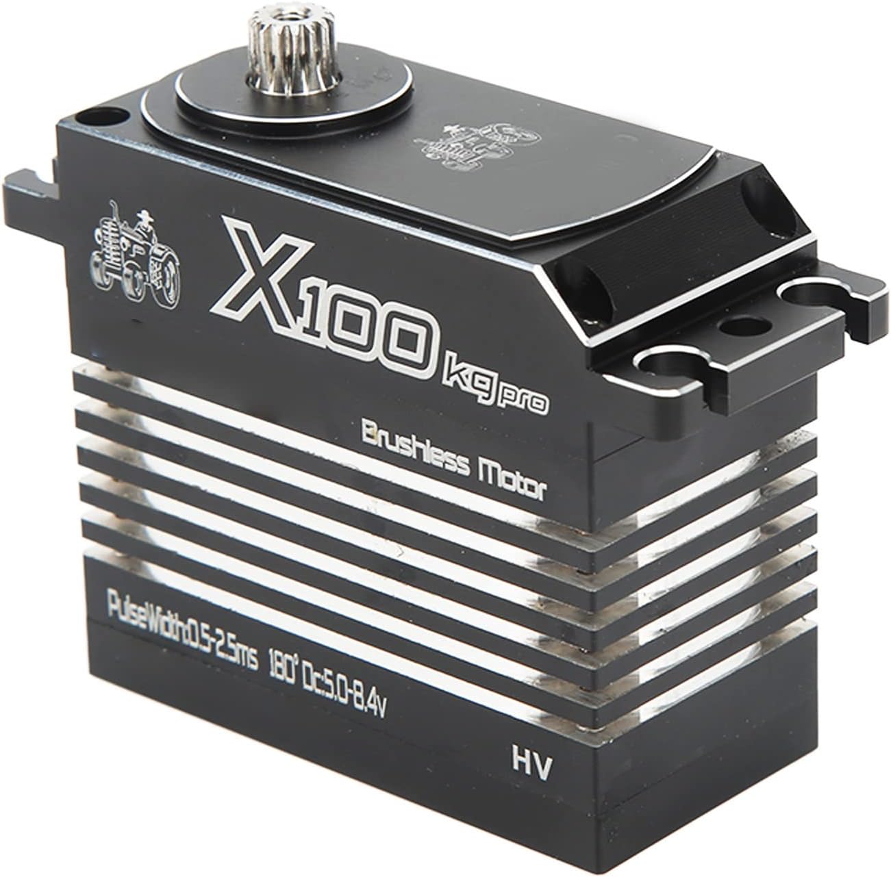 Kadimendium RC Servo for 1/5 RC Model, Aluminum Alloy RC Servo 100KG for 1/5 RC Boat