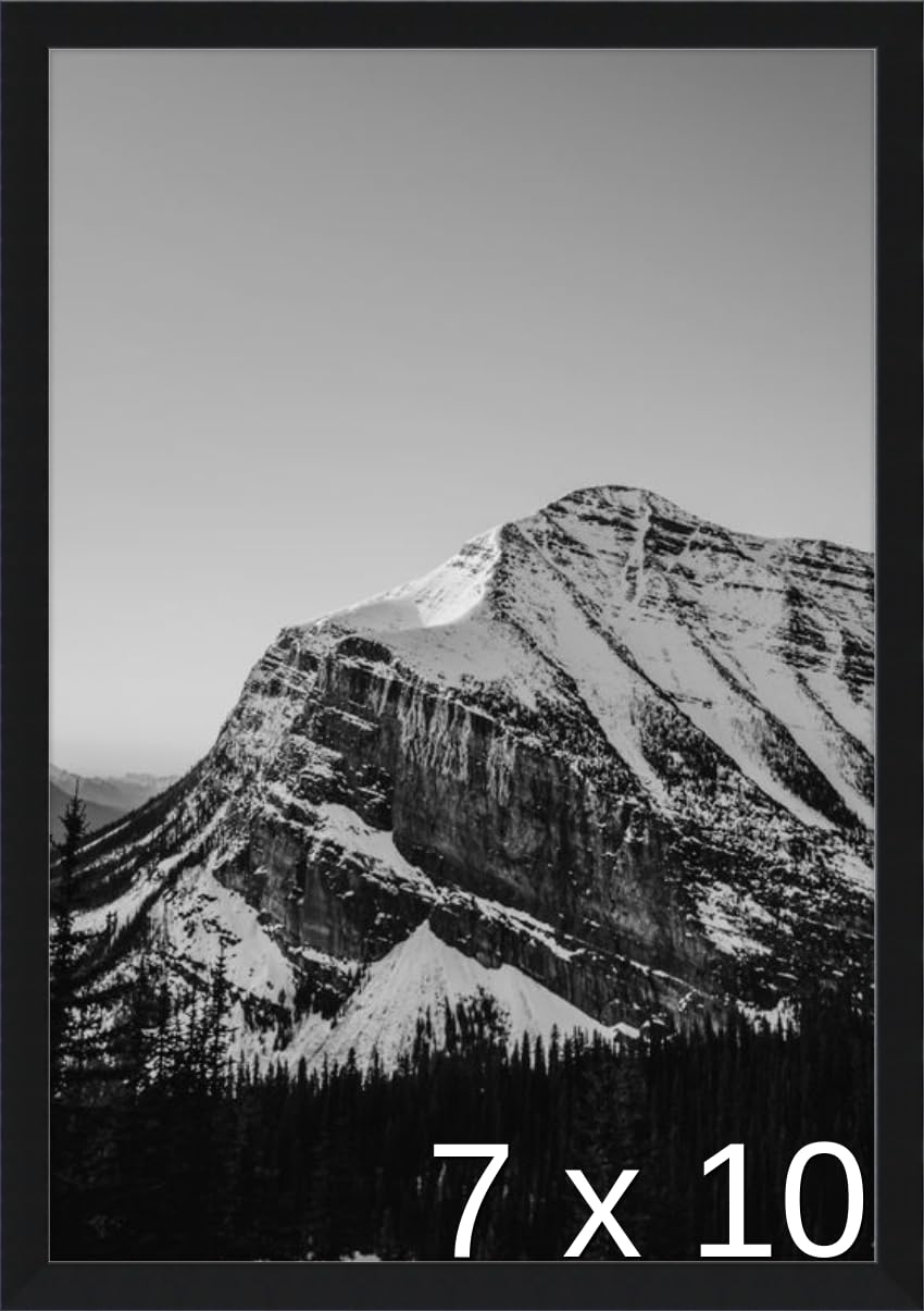 Frame It Easy 7 1/4 x 10 1/2 Satin Black Metal Frame (Ashford) 7.25x10.5 inches