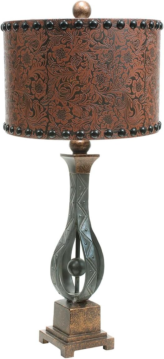 BLACK FOREST DECOR - Sheridan Table Lamp for Cabin, Living Room, Nightstand, Desk - Western Rustic Lighting - 26.75"