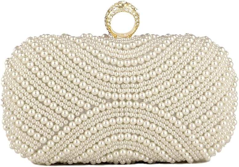 Pearl Clutch Purses for Women Party Wallet Handbag Evening Clutch Bag