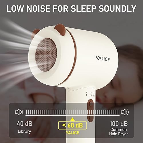 Miniatura 4 de Secador de pelo de bebé inalámbrico para bebés, secador de pelo pequeño recargable de aire suave a baja temperatura para piel de bebé con 3 ajustes