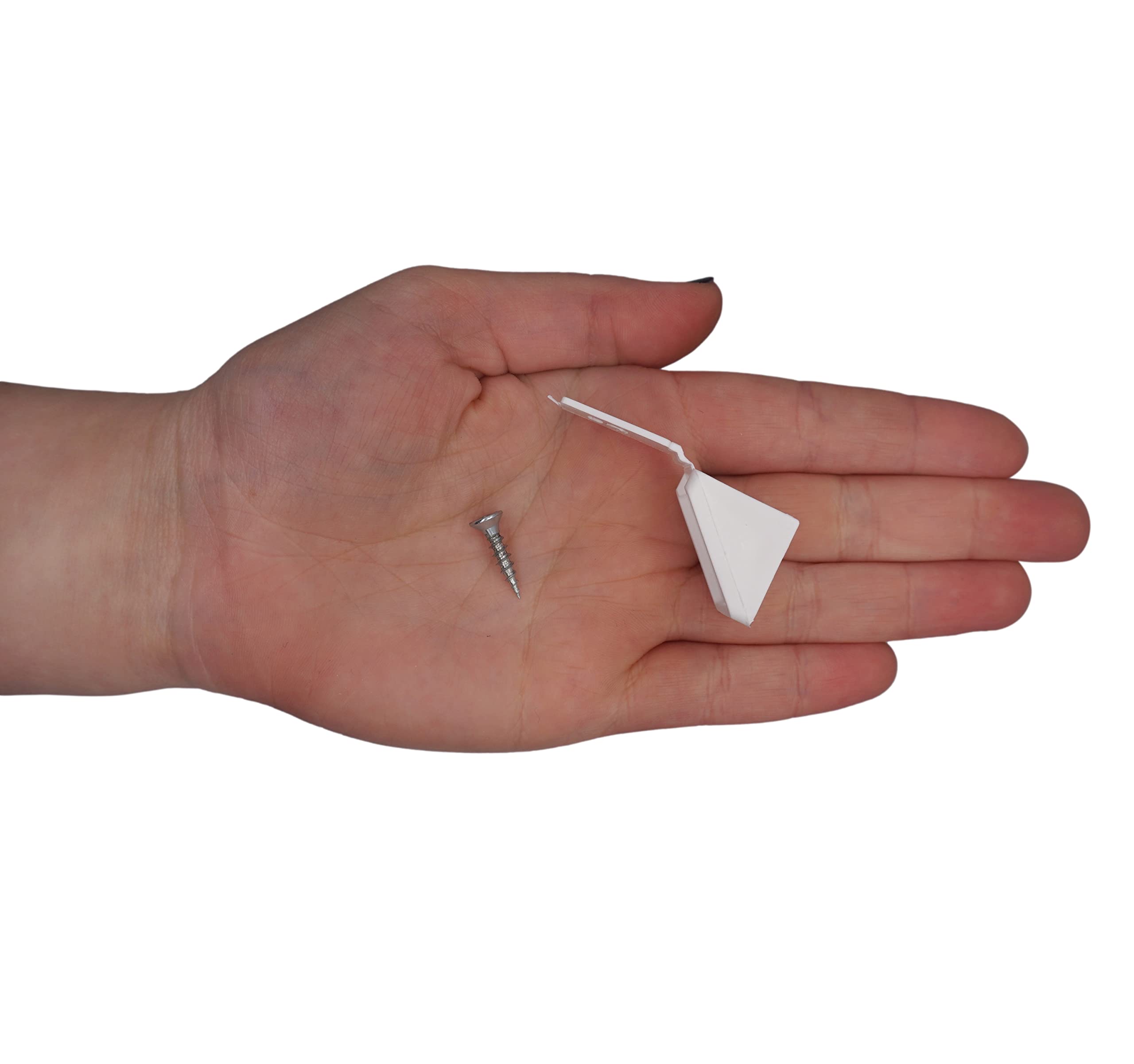 Staffe Angolari Plastica 90 Gradi - Confezione 20 Pezzi Con Viti - Foto 9