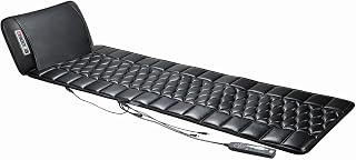 HOMASA Vibration Massage Mat Heated Shiatsu Neck Massager Full Body Electric Heating Pad Shoulder Back Leg Heater Sofa Chair Cushion 10 Motor