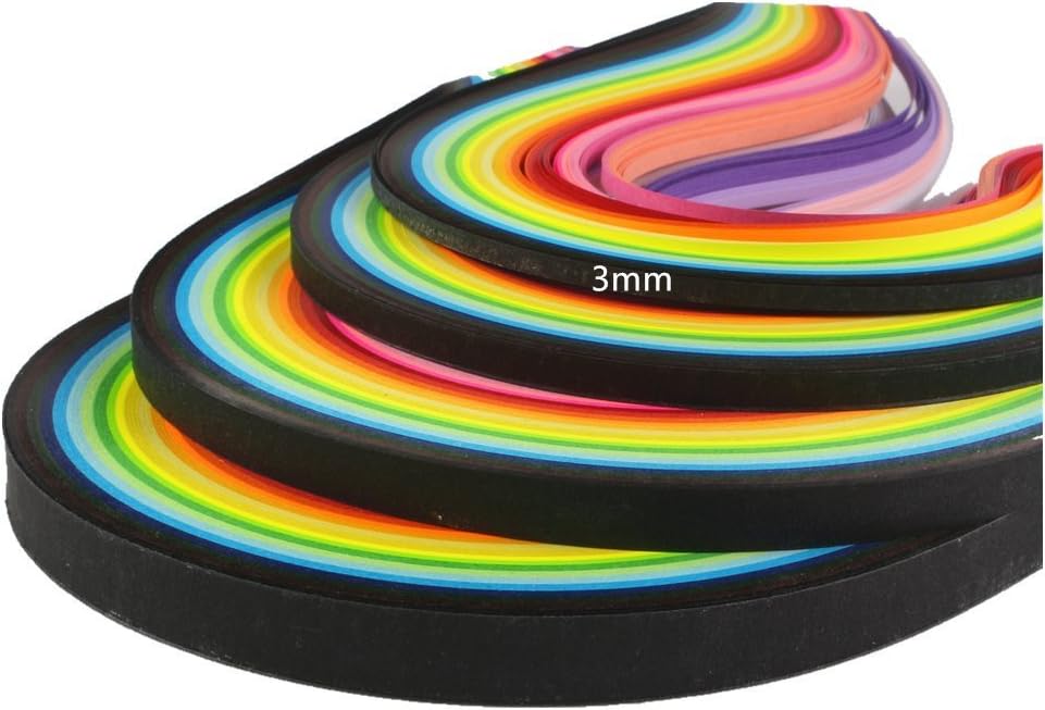 ODETOJOY Quilling Paper Strips 3mm 26 Colors 260 Strips Set DIY Origami Paper Quilling Length 39cm