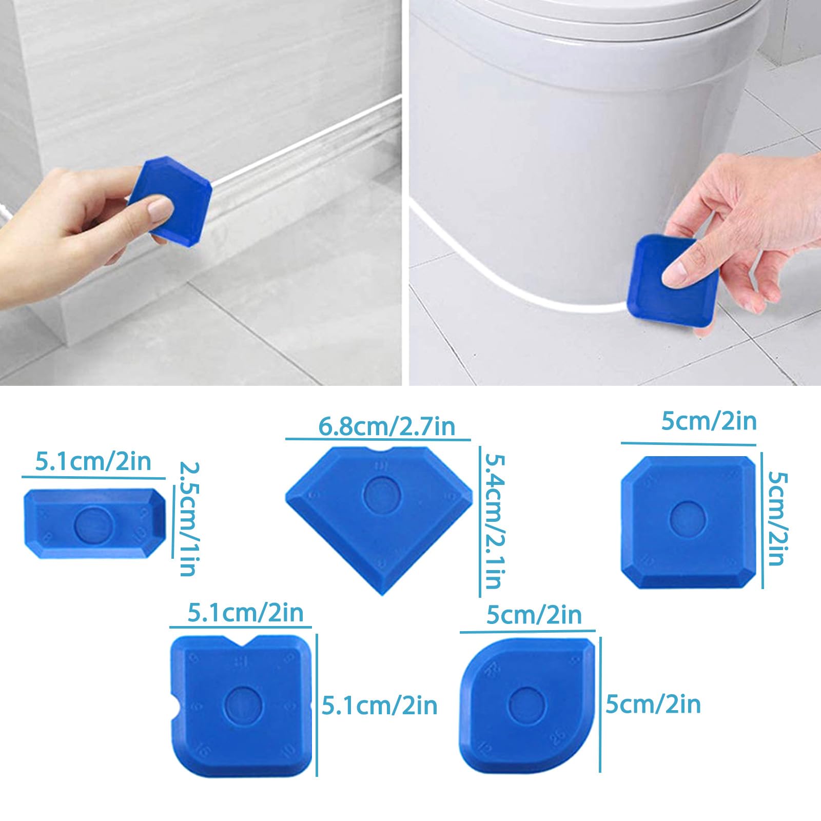 Gizhome Metal Ball Caulking Tool Set - 4-Size Tile Grout Finishing Tool For Bathroom, Kitchen & Concrete
