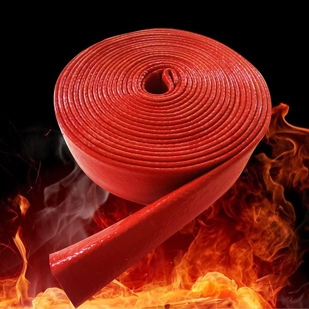 Gaine de protection ignifuge pour câble avec boîtier en fibre de verre en silicone (10 mm)