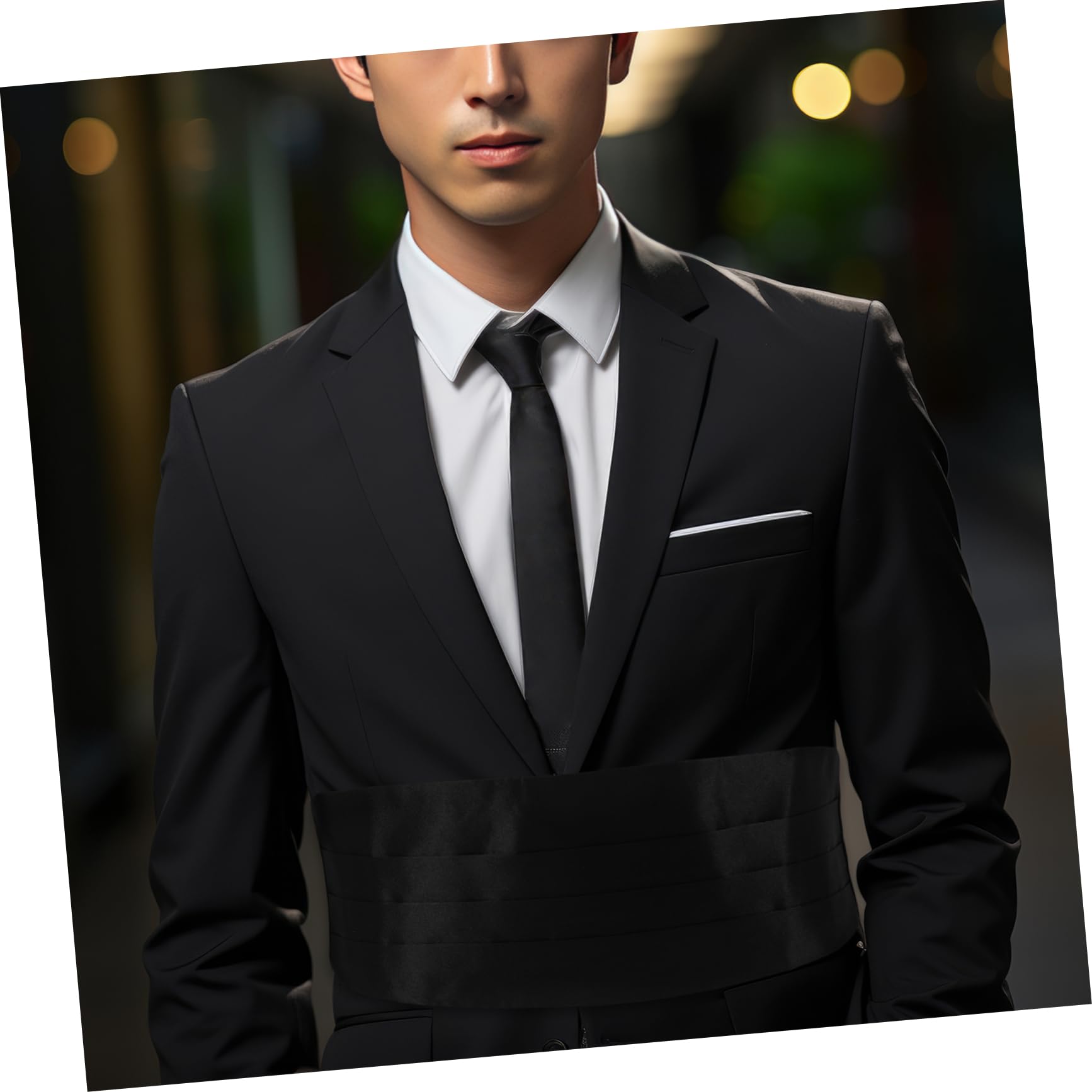 Healeved Men Cummerbund for Formal Events Soft Cloth Waistband Elegant Evening Accessory for Tuxedos and Prom