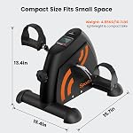 Sportneer Under Vélo d'exercice de bureau & Exerceur de pédales avec LCD Affichage, portable Mini Vélo stationnaire pour usage domestique, bras & Équipement de fitness pour les jambes pour les aînés et la réadaptation