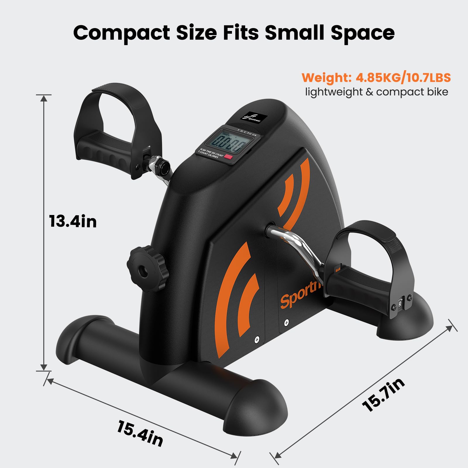 Sportneer Pedaltrainer für Senioren,Mini Heimtrainer mit LCD-Display, Fitnessgeräte für Zuhause – Tischfahrrad, Ergometer Senioren, Arm- und Beintrainer für Senioren mit Anti-Rutsch-Matte