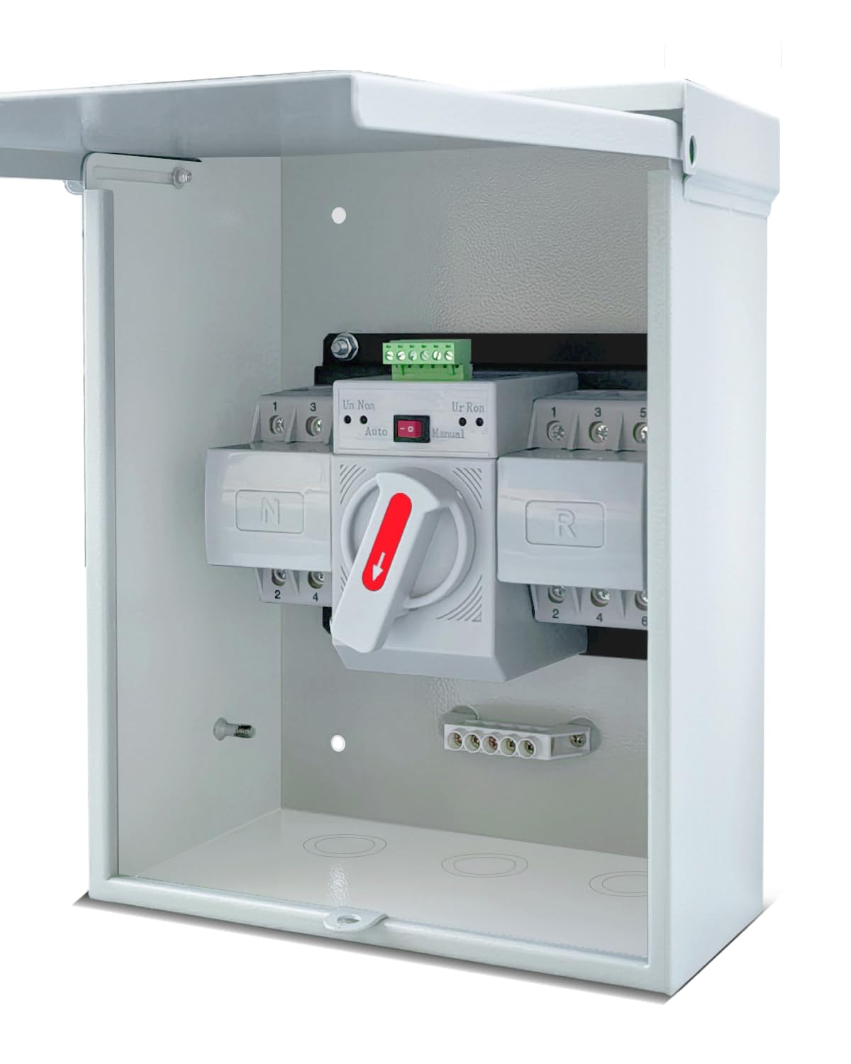 JACEPFY 100A Automatic Transfer Switch for Generator, 3P, 120/240V Dual Power Generator Transfer Switch Meeting NEMA 3R Standards for Outdoor and