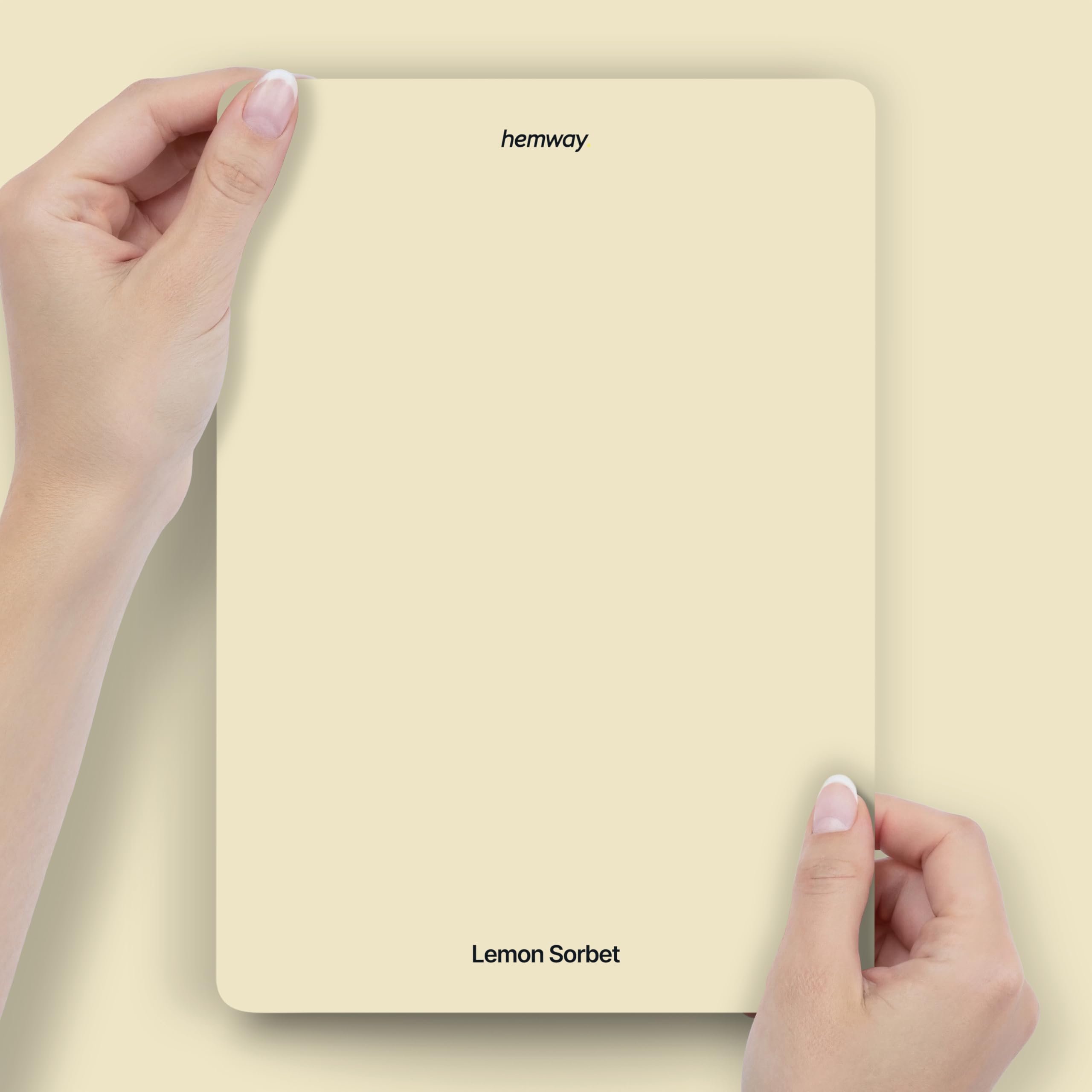 Hemway Lemon Sorbet Yellow Peel & Stick Sample Chalk Paint | A5 Accurate Colour Swatch, Mess-Free Alternative to Paint Tester Pots, Easy To Use, Eco-friendly, for Interior Furniture & Walls