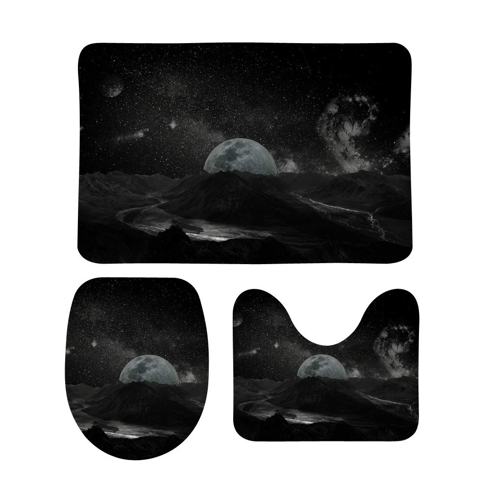 Tapis de bain antidérapants du porche à la cuisine motif Lune