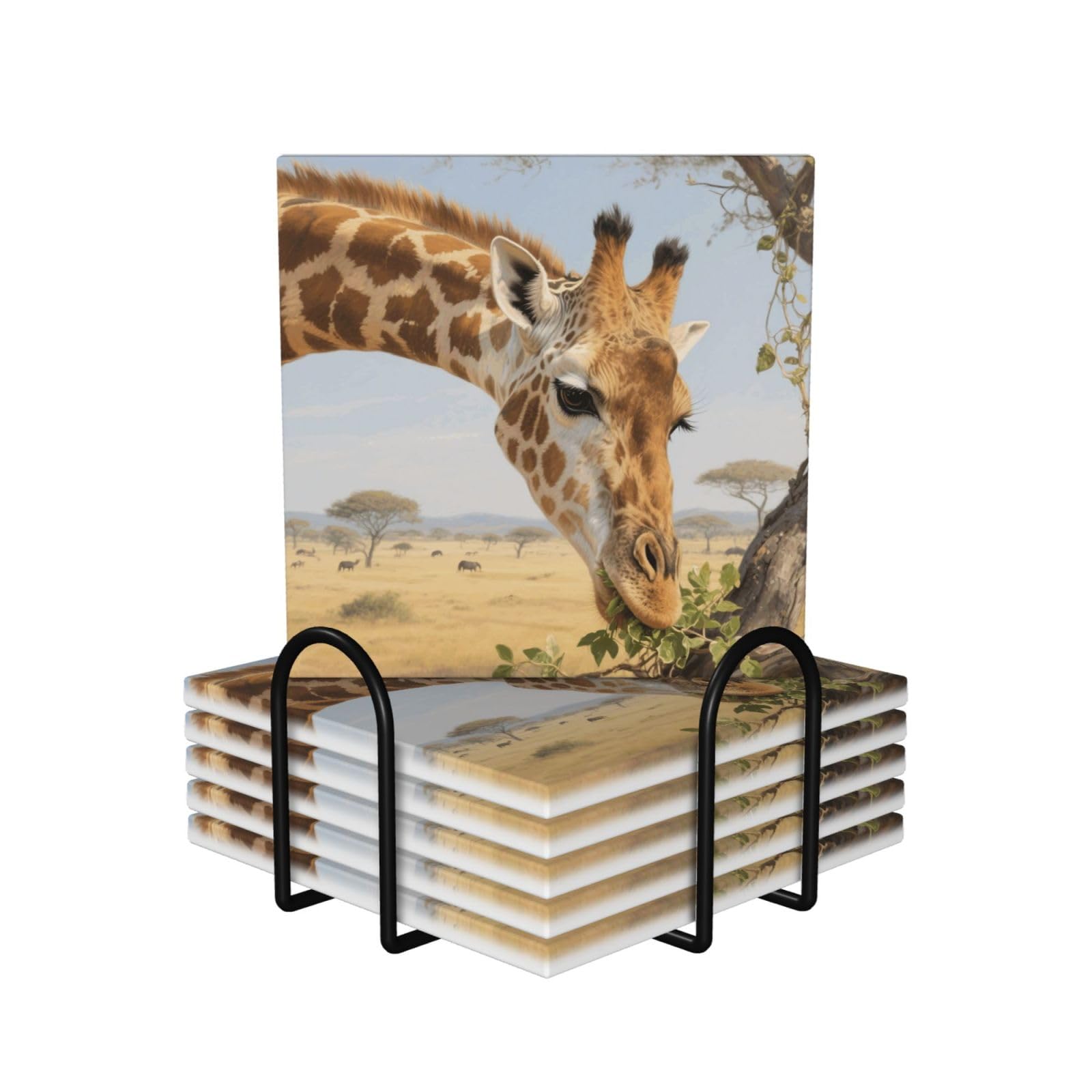 Dessous de verre amusant girafe pour égayer vos apéritifs et protéger la table