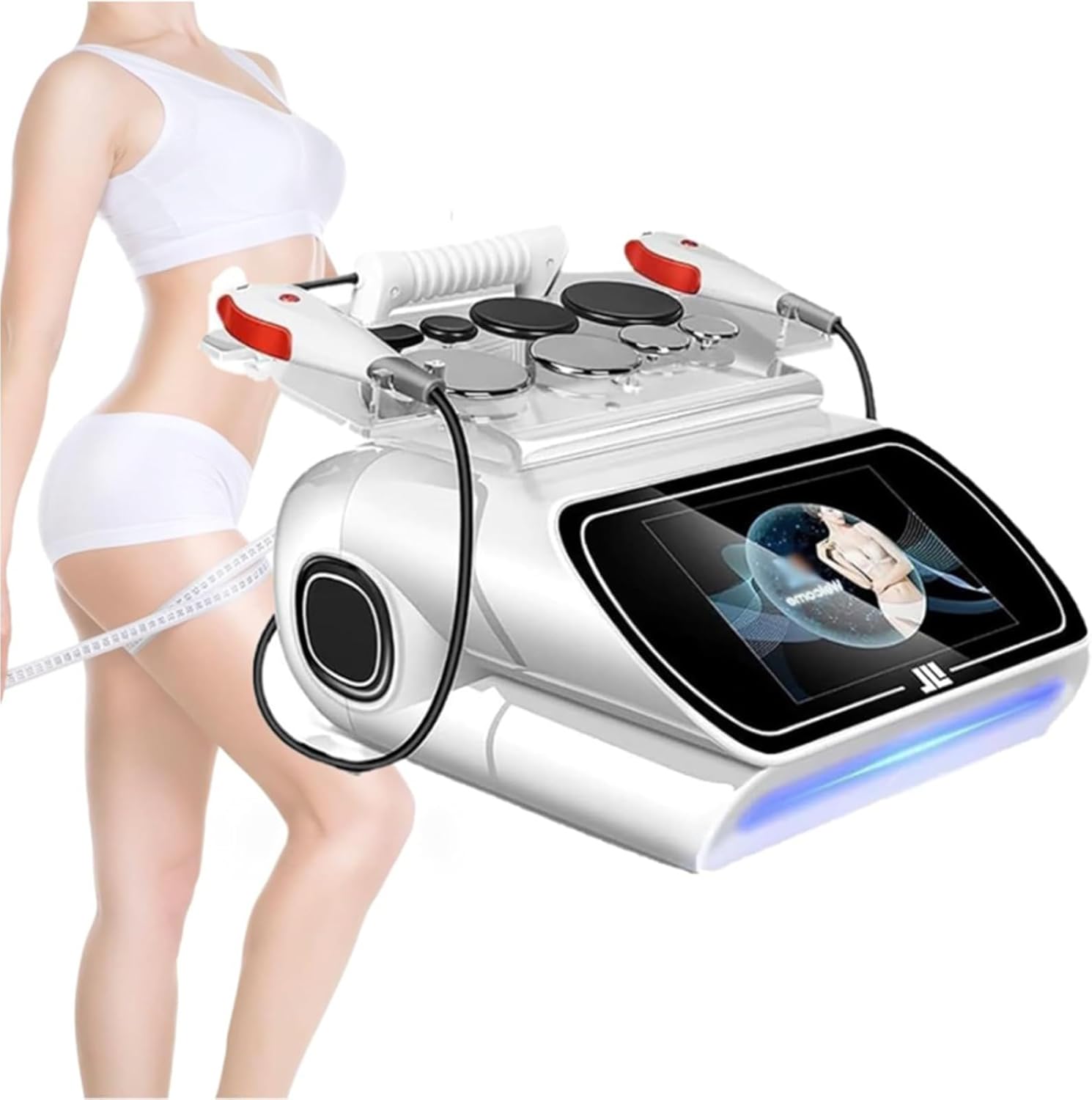 LIBRACTA Equipo De Terapia, Diatermia De Fisioterapia De 448 Khz, Máquina De Belleza Adelgazante, Moldeador De Cuerpo con Pantalla Táctil De 7 Pulgadas, para Reafirmar La Piel, Pérdida De Peso