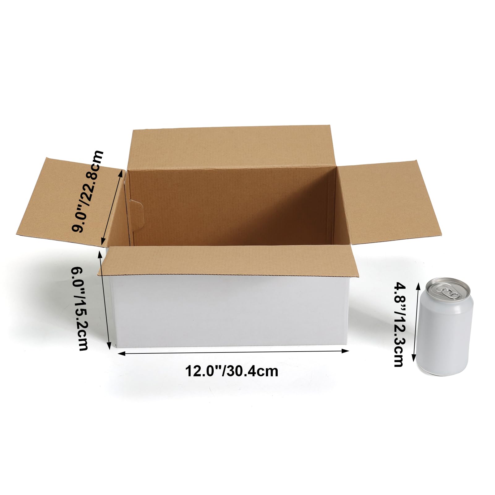 HORLIMER Lot de 15 Boîtes Carton d'Expédition 30,5x22,9x15,3 cm Blanches